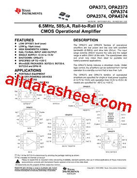 OPA2373AIDRCRG4型号图片