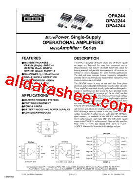 OPA244NA3KG4型号图片