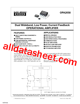 OPA2658UB型号图片