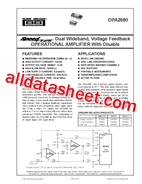 OPA2680U型号图片