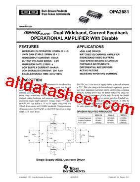 OPA2681U型号图片