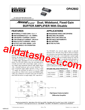 OPA2682N/2K5型号图片