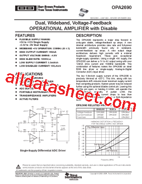 OPA2690I-14DR型号图片