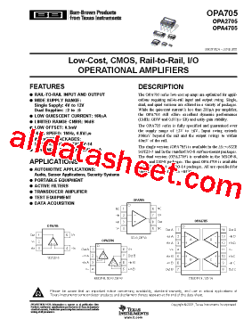 OPA2705EA/250G4型号图片