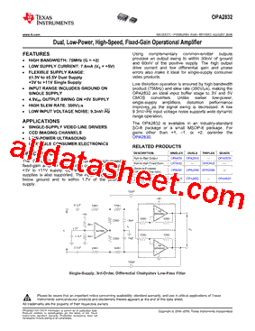 OPA2832IDGKT型号图片