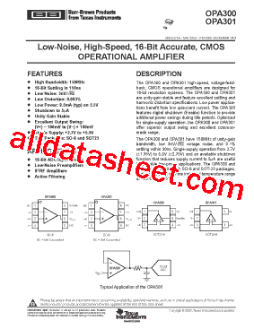 OPA301AIDR型号图片