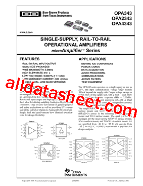 OPA343UAG4型号图片