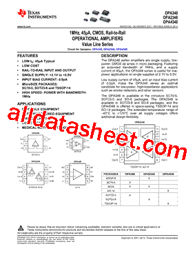 OPA348AIDBVT型号图片