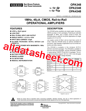 OPA348AIDRG4型号图片