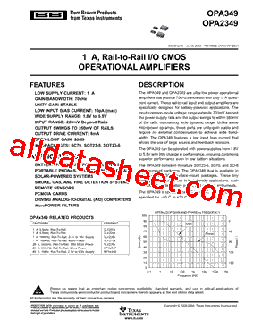 OPA349UA型号图片