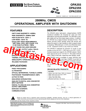 OPA355UAG4型号图片