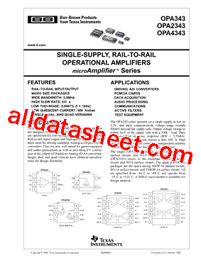 OPA4343EA250G4型号图片