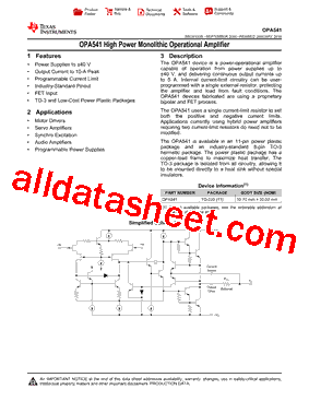 OPA541SM型号图片
