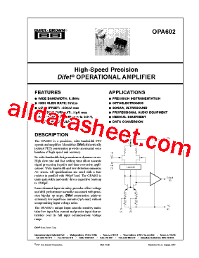 OPA602SM型号图片