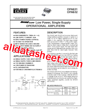 OPA632N型号图片