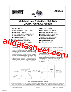 OPA643UB型号图片