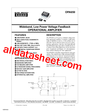 OPA650NB型号图片