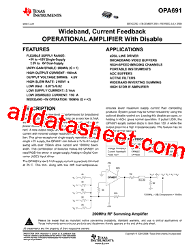 OPA691IDRG4型号图片