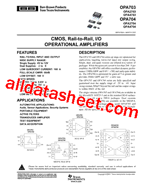 OPA703NA/3KG4型号图片