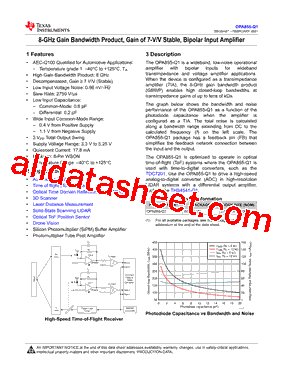 OPA855Q1DSGR型号图片