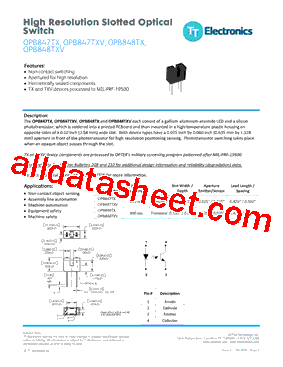 OPB847TXV型号图片
