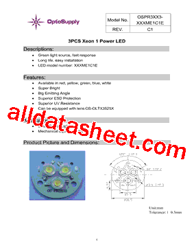 OSPR3XX3-R5XME1C1E型号图片