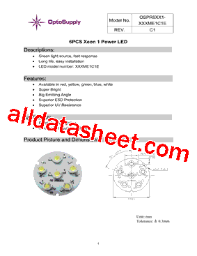 OSPR6XX1-XXXME1C1E型号图片