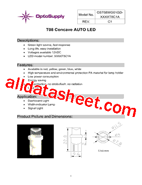 OST08WG01GD-B5YUT8C1A型号图片