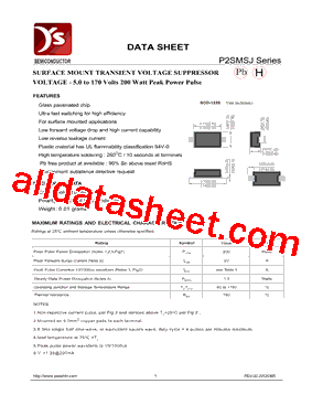P2SMSJ150A型号图片