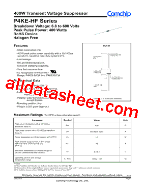 P4KE8.2CA-HF型号图片