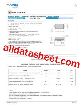 P4SMA110A型号图片