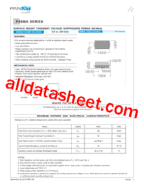 P4SMA150A型号图片