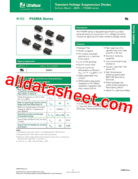 P4SMA480CA型号图片