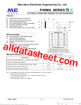 P4SMA7.5A型号图片