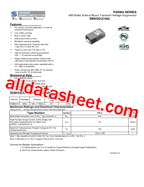 P4SMA8.2CA型号图片