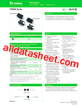 P4SMA82CA型号图片