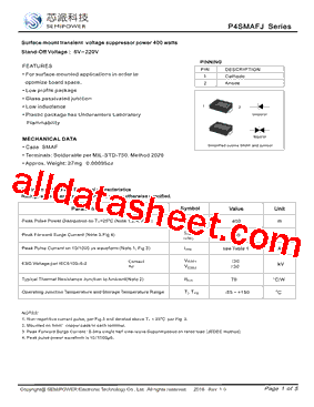 P4SMAFJ11A型号图片