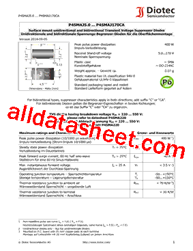 P4SMAJ64型号图片