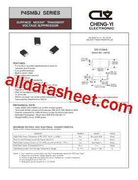 P4SMBJ170C型号图片