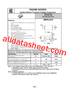 P6SMB100ACA型号图片