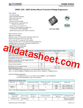 P6SMB7.5A-E3/52型号图片