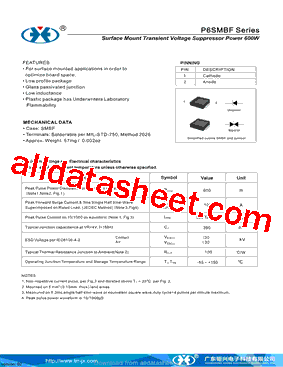 P6SMBF型号图片