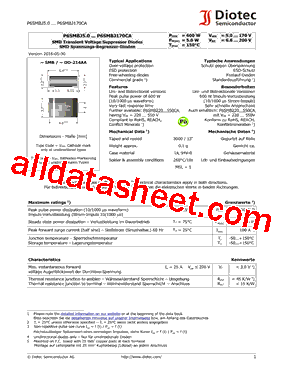 P6SMBJ110C型号图片