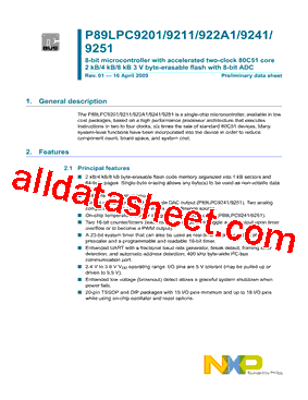 P89LPC9201FDH型号图片