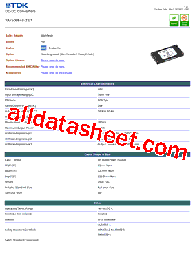 PAF500F48-28/T型号图片