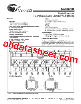 PALCE22V10-25型号图片