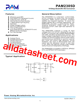 PAM2305DGFADJ型号图片