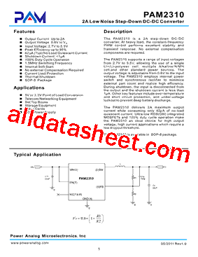PAM2310BECADJR型号图片