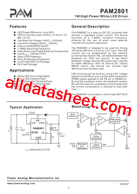 PAM2801SHDNAF095型号图片