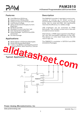 PAM2810LED1A型号图片